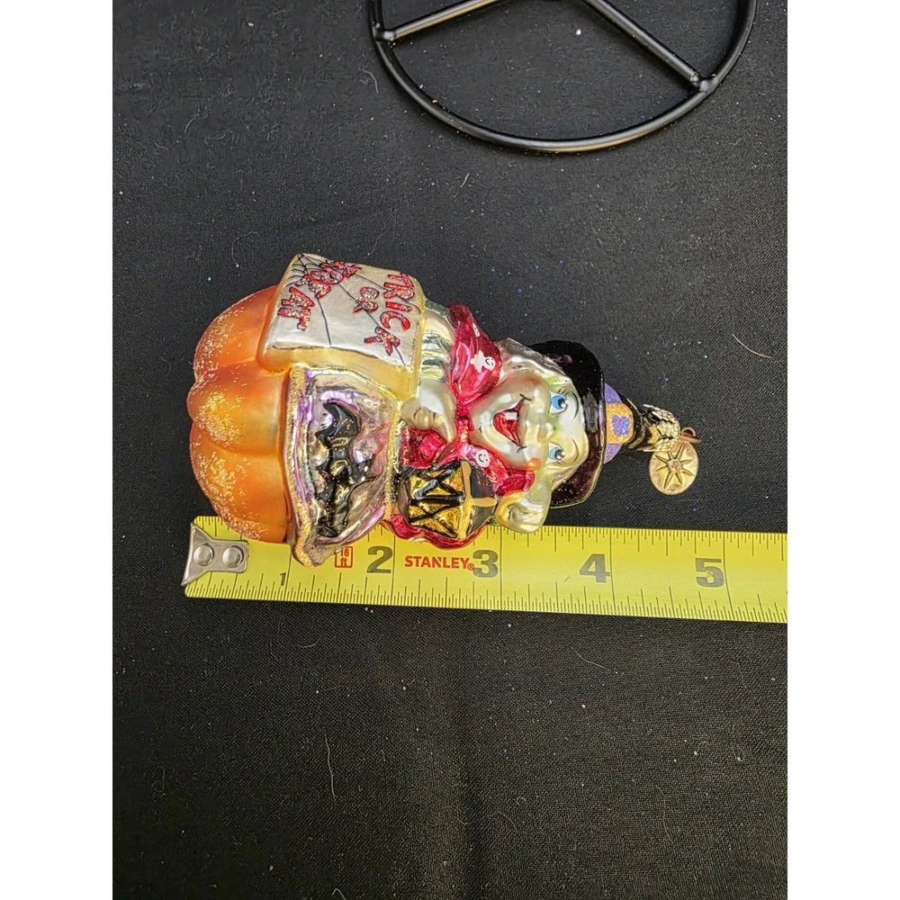 VTG 1994 Christopher Radko Trick Or Treat Halloween Witch Glass Ornament 4.5